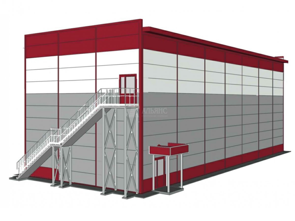 3D визуализация СТО из сэндвич-панелей - фото 2