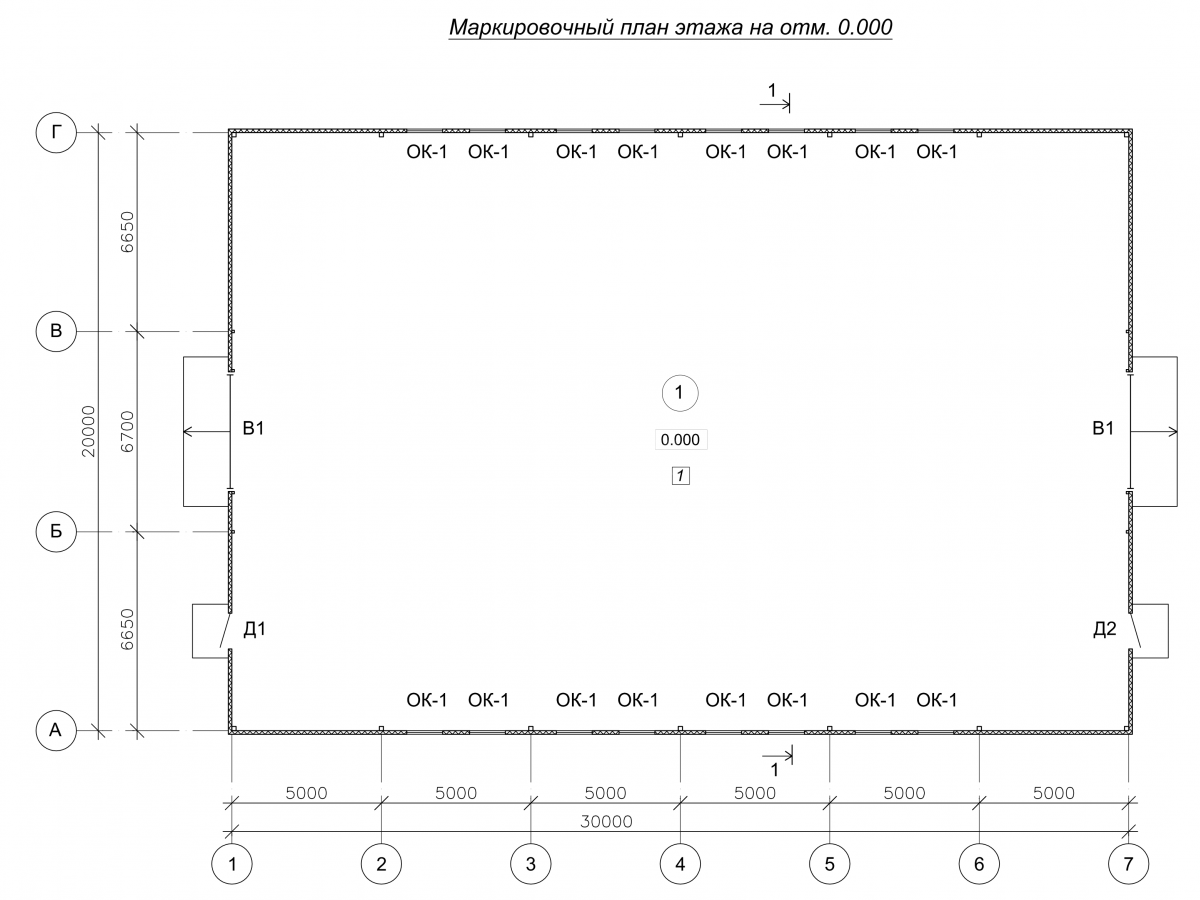 Планировка Склад-ангар готовой продукции из сэндвич-панелей -  фото 1