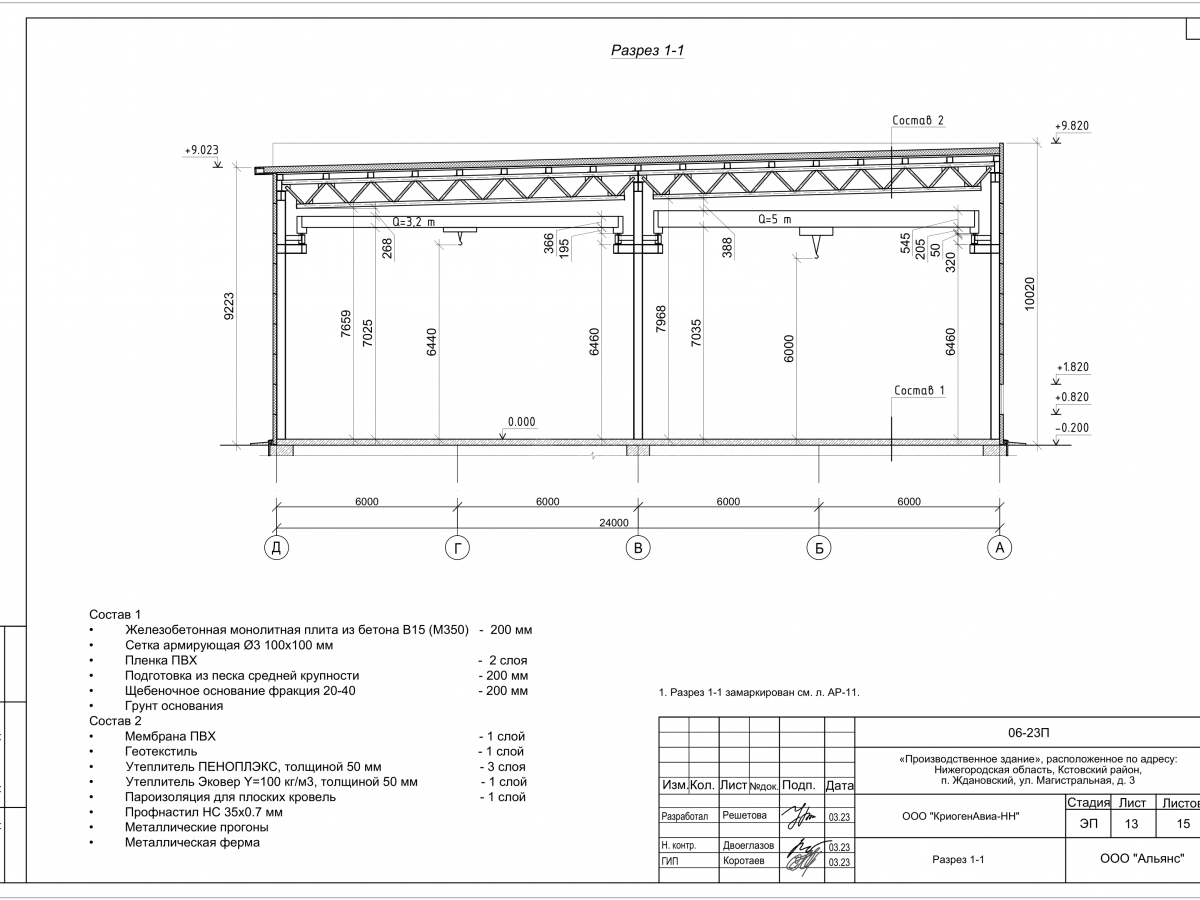 Планировка Производственное здание из сэндвич-панелей -  фото 5