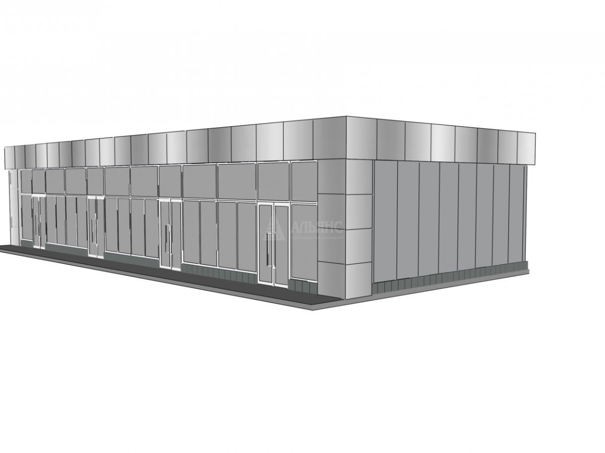 3D визуализация Магазины, ТЦ из сэндвич-панелей, павильоны из сэндвич панелей - фото 5