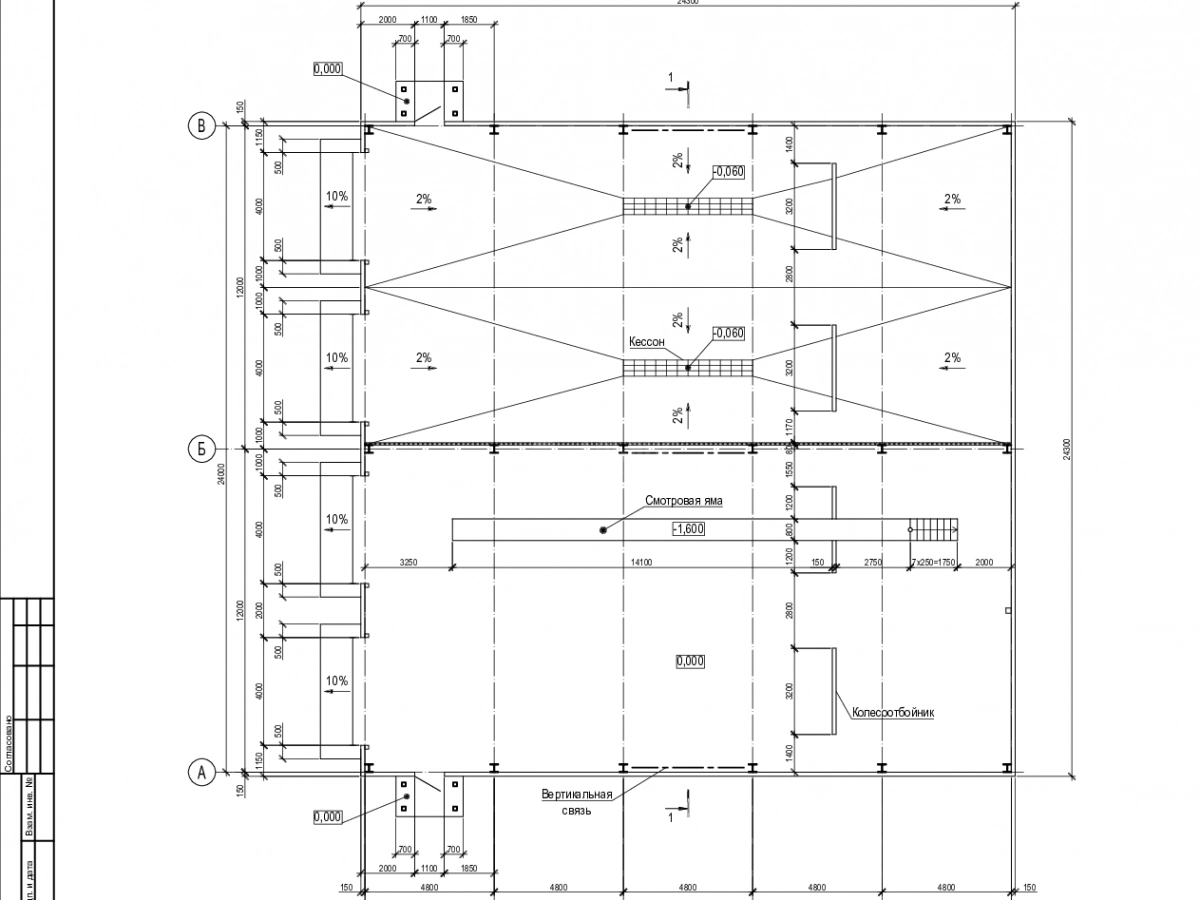 Планировка Проект СТО из сэндвич-панелей -  фото 1