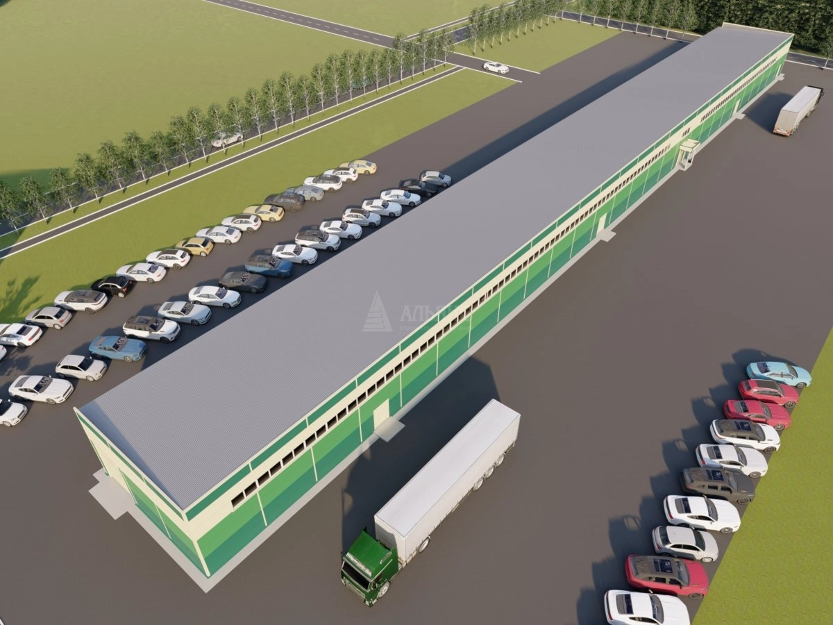 3D визуализация Производственное здание из сэндвич-панелей - фото 2