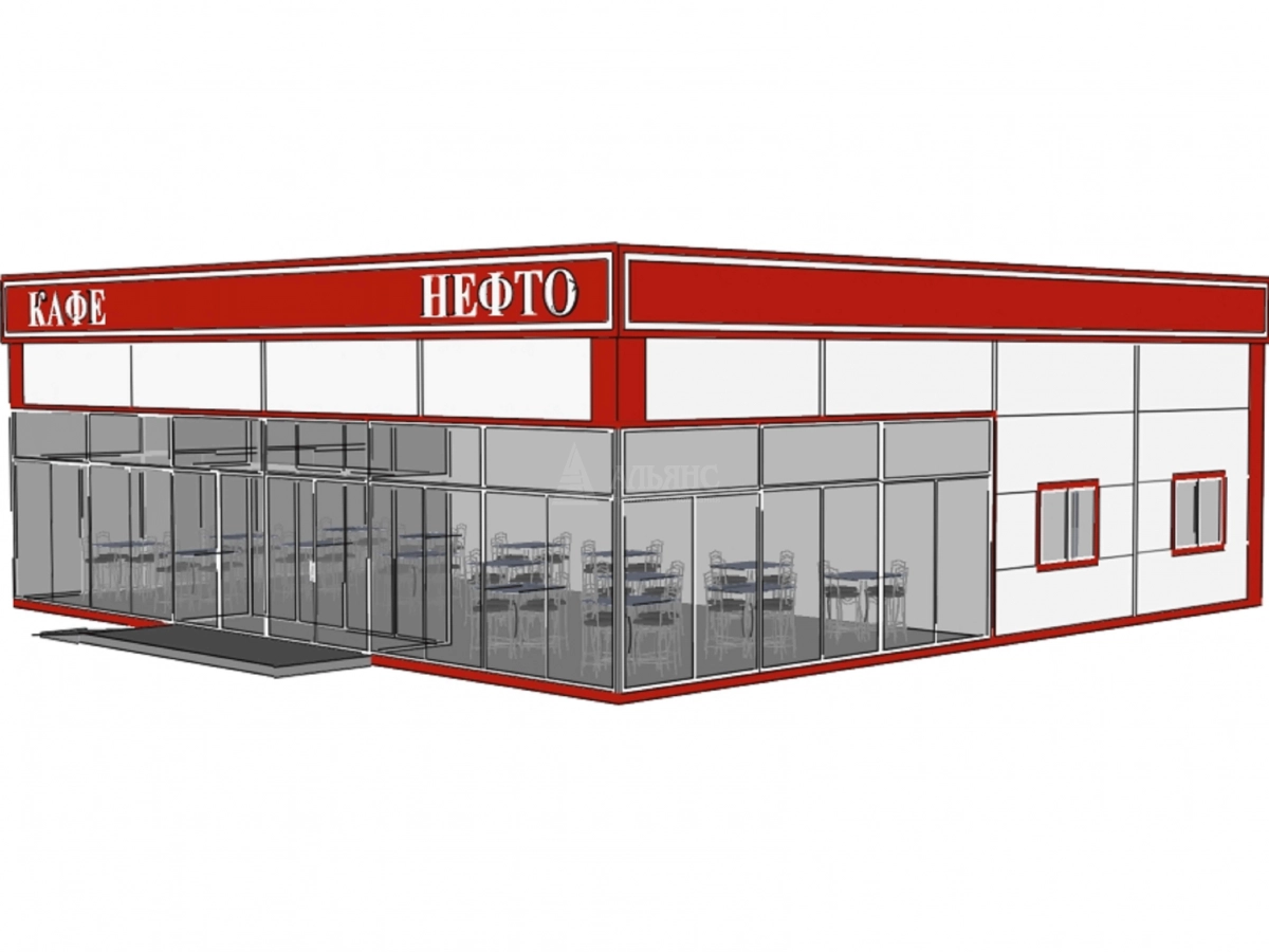 3D визуализация Кафе из сэндвич-панелей - фото 6