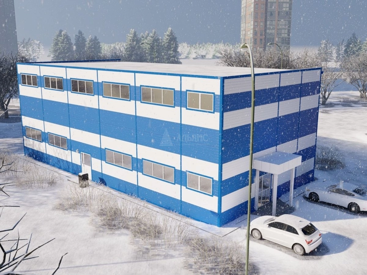 3D визуализация Торговый Центр из сэндвич-панелей - фото 4