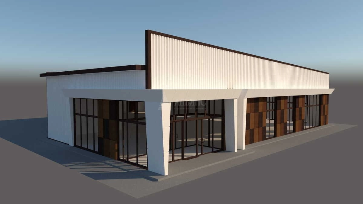 3D визуализация Магазин из сэндвич-панелей - фото 16