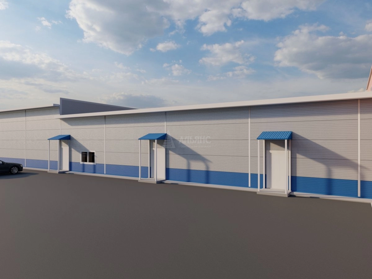 3D визуализация Ангар-склад из сэндвич-панелей - фото 2